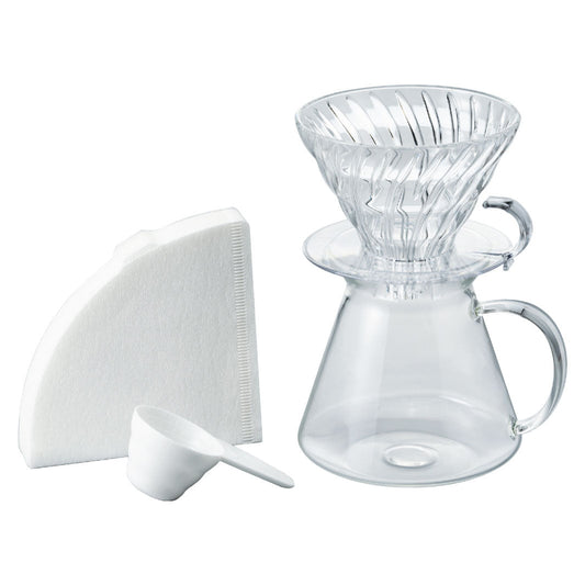 V60 Bryggesett i glass