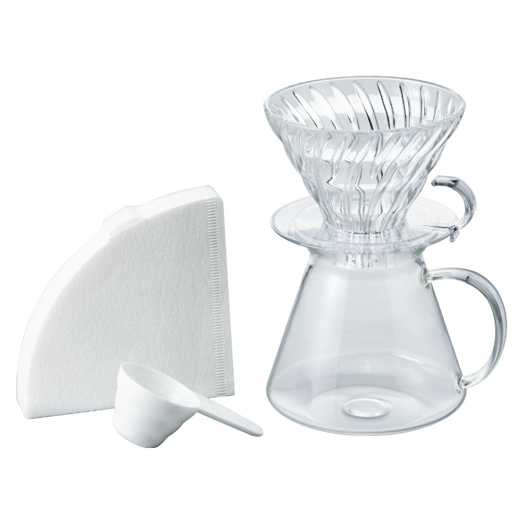 V60 Bryggesett i glass